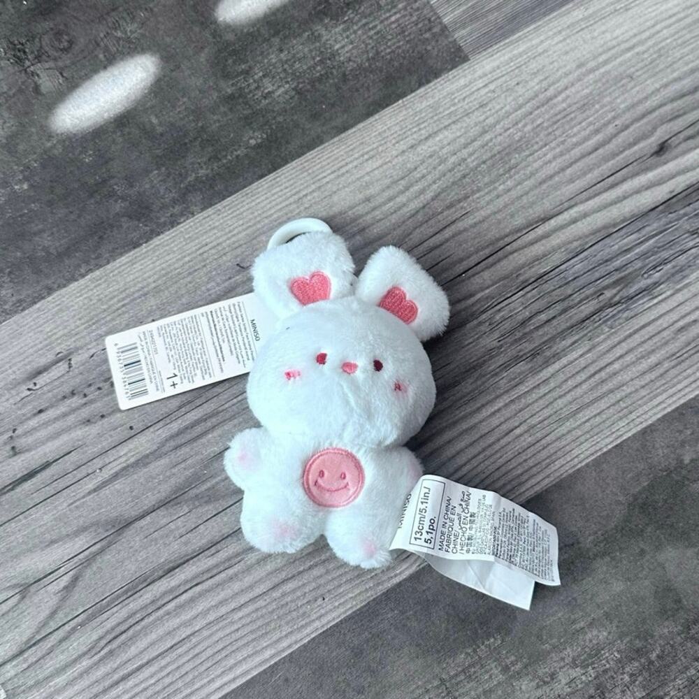 miniso life bunny white keychain